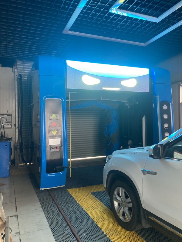 Máquina automática de lavado de autos de color zafiro CF380 con pantalla de anuncios inteligente