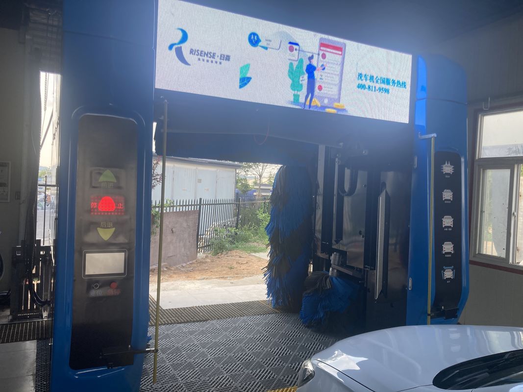 Máquina automática de lavado de autos de color zafiro CF380 con pantalla de anuncios inteligente