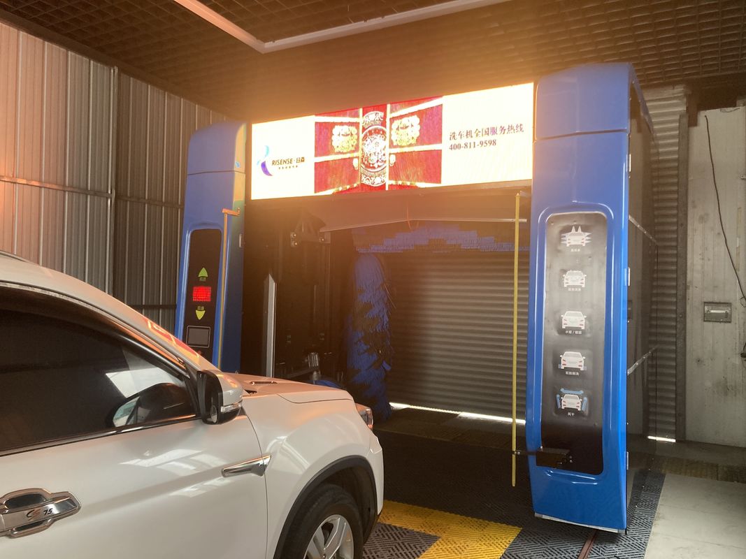 Máquina automática de lavado de autos de color zafiro CF380 con pantalla de anuncios inteligente