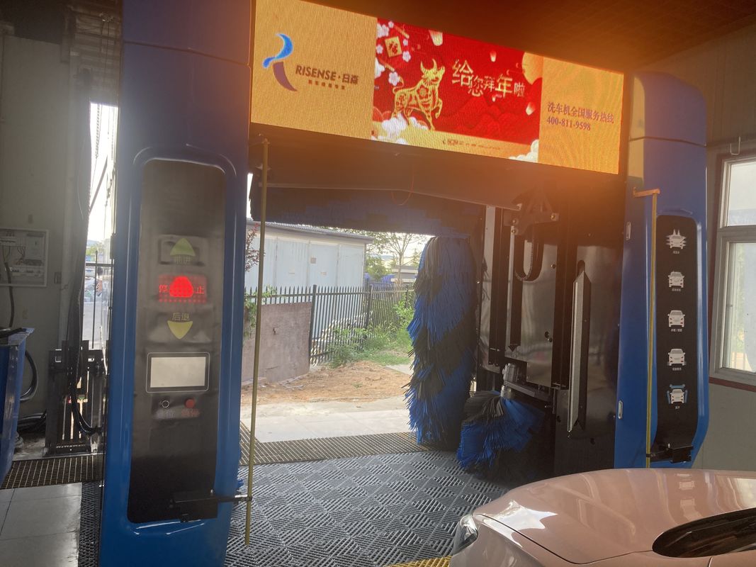 Máquina automática de lavado de autos de color zafiro CF380 con pantalla de anuncios inteligente