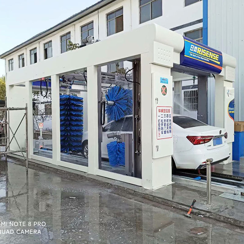 Lavadora automática de túnel con cepillo de 1500W para coches Jeep y autocares