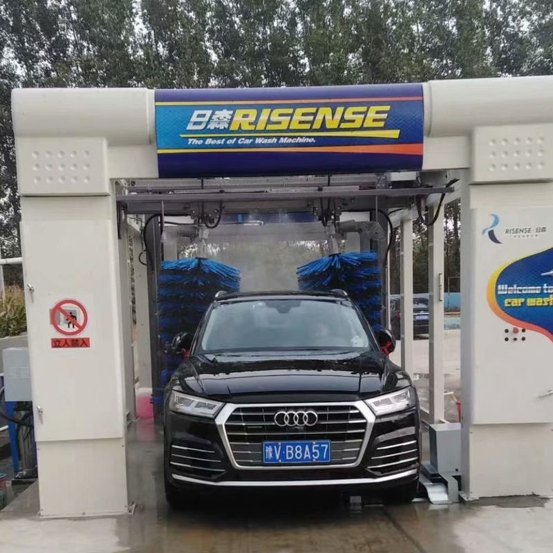 Lavadora automática de túnel con cepillo de 1500W para coches Jeep y autocares