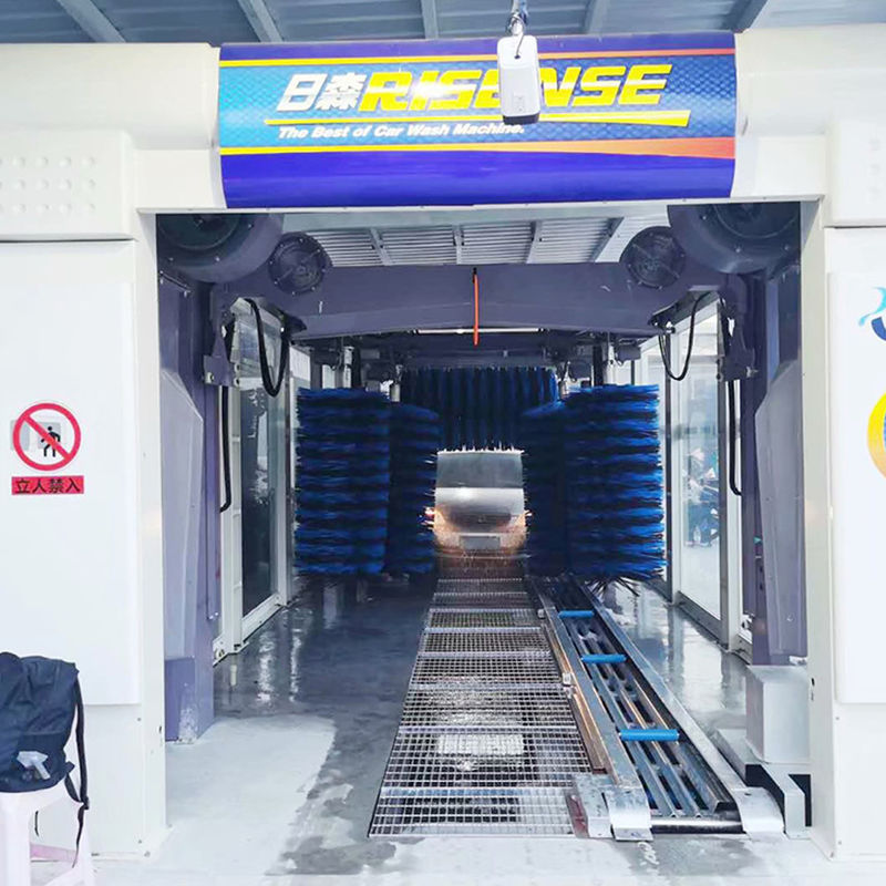 Lavadora automática de túnel con cepillo de 1500W para coches Jeep y autocares