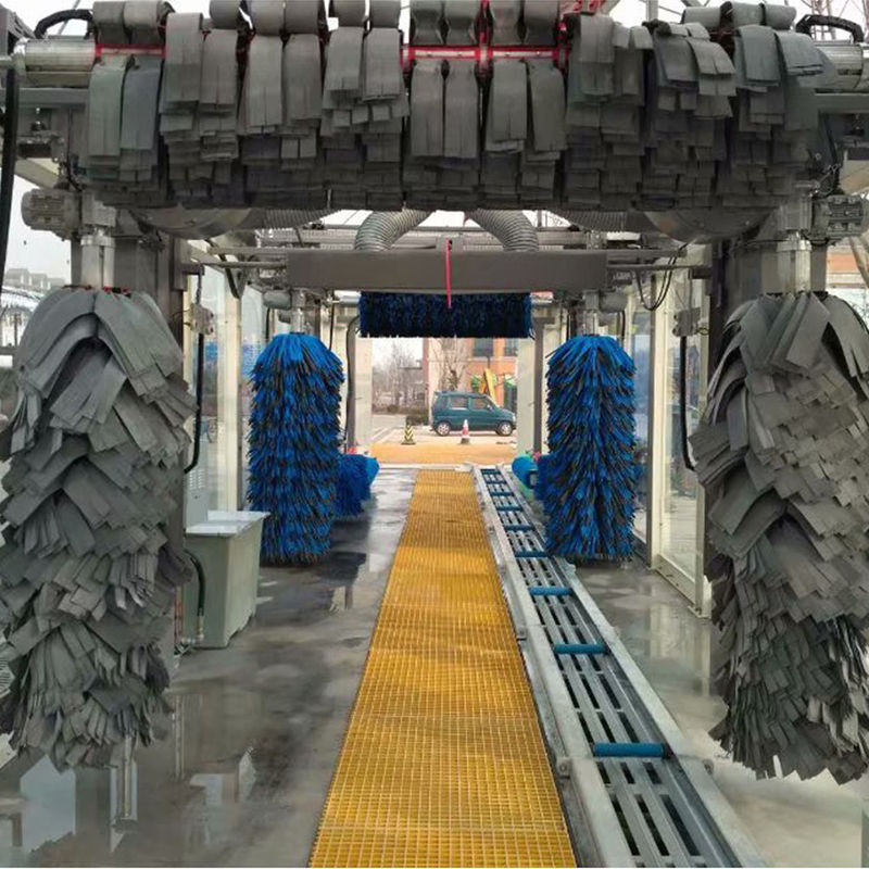 17580*3800*3440mm túnel automático de lavado de autos con 14 cepillos y secador de aire