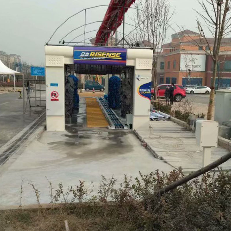 17580*3800*3440mm túnel automático de lavado de autos con 14 cepillos y secador de aire