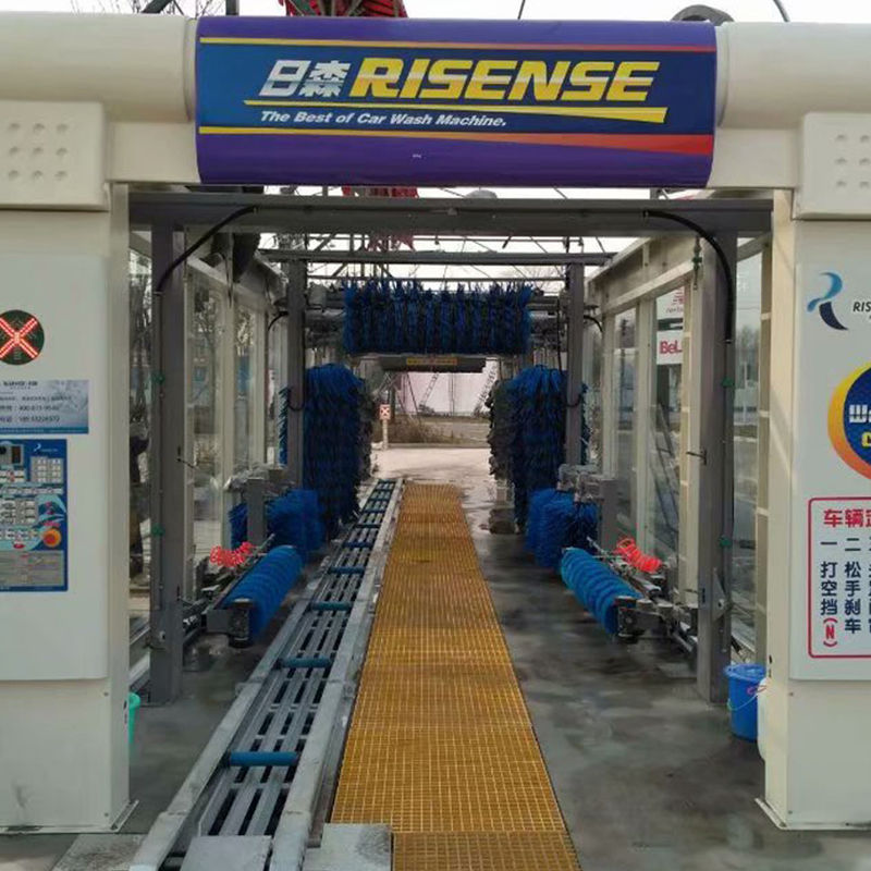 17580*3800*3440mm túnel automático de lavado de autos con 14 cepillos y secador de aire