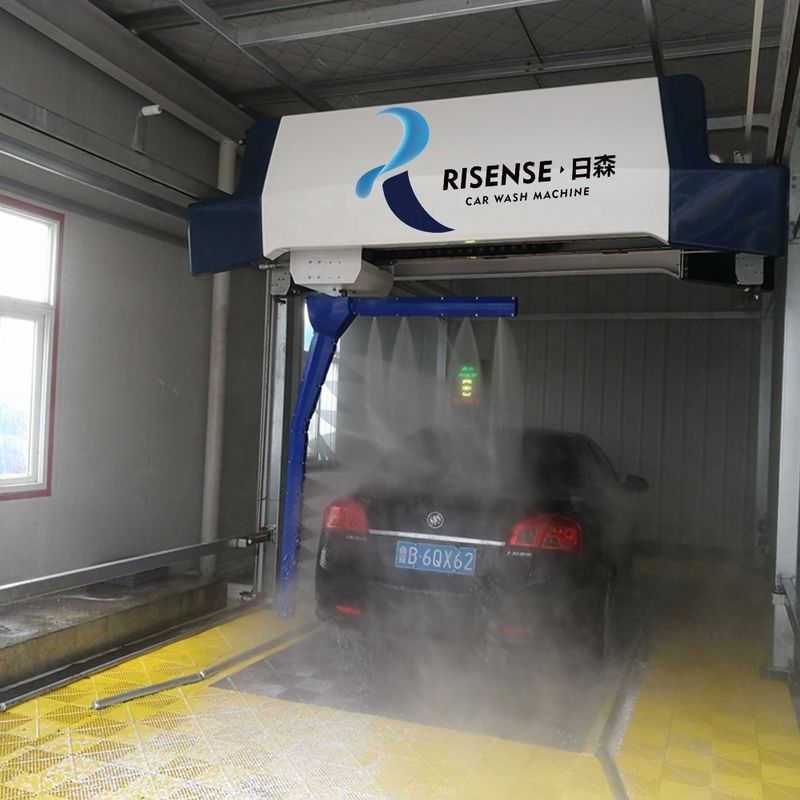 Acero galvanizado en caliente modelo inteligente Risense con 120 bar de alta presión Robot máquina de lavado de coches sin contacto