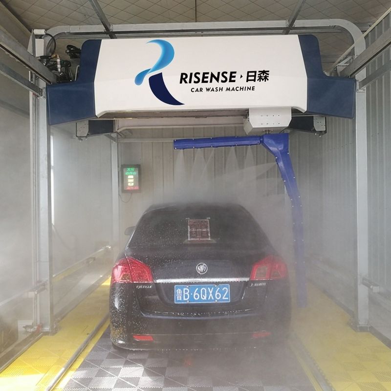 Acero galvanizado en caliente modelo inteligente Risense con 120 bar de alta presión Robot máquina de lavado de coches sin contacto