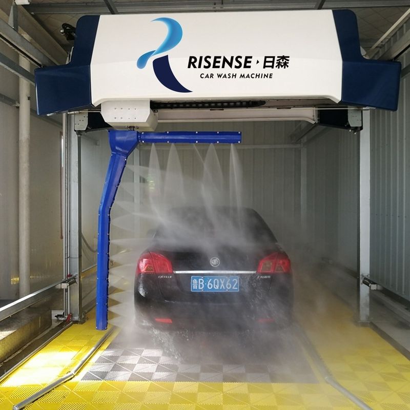 Acero galvanizado en caliente modelo inteligente Risense con 120 bar de alta presión Robot máquina de lavado de coches sin contacto