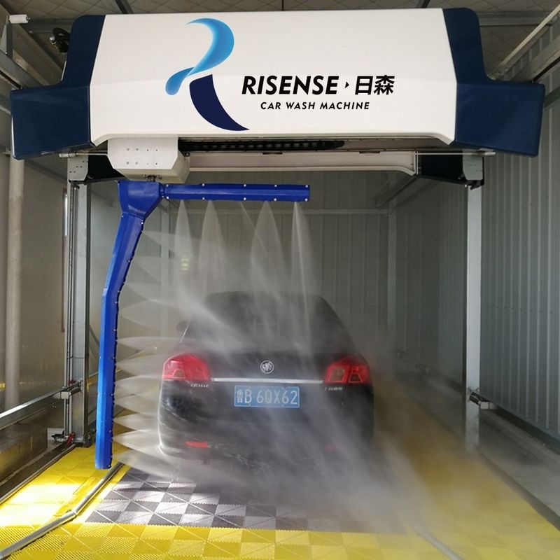 Acero galvanizado en caliente modelo inteligente Risense con 120 bar de alta presión Robot máquina de lavado de coches sin contacto