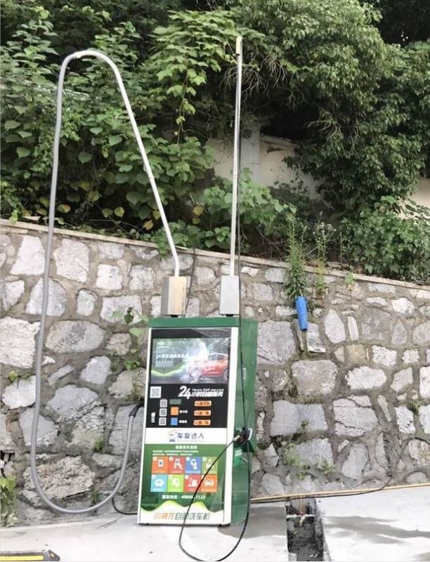 Máquina de lavado de automóviles de autoservicio de 800*580*1750 mm con consumo de champú de 4 ml/min